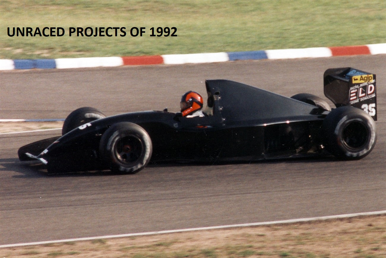 Unraced Projects Of The 1992 Season Unracedf1 Com